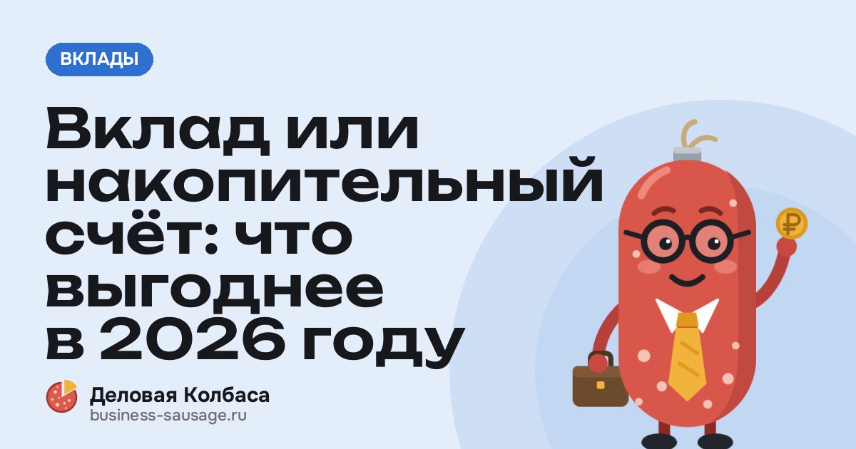 Вклад или накопительный счёт: что выгоднее в 2026 году
